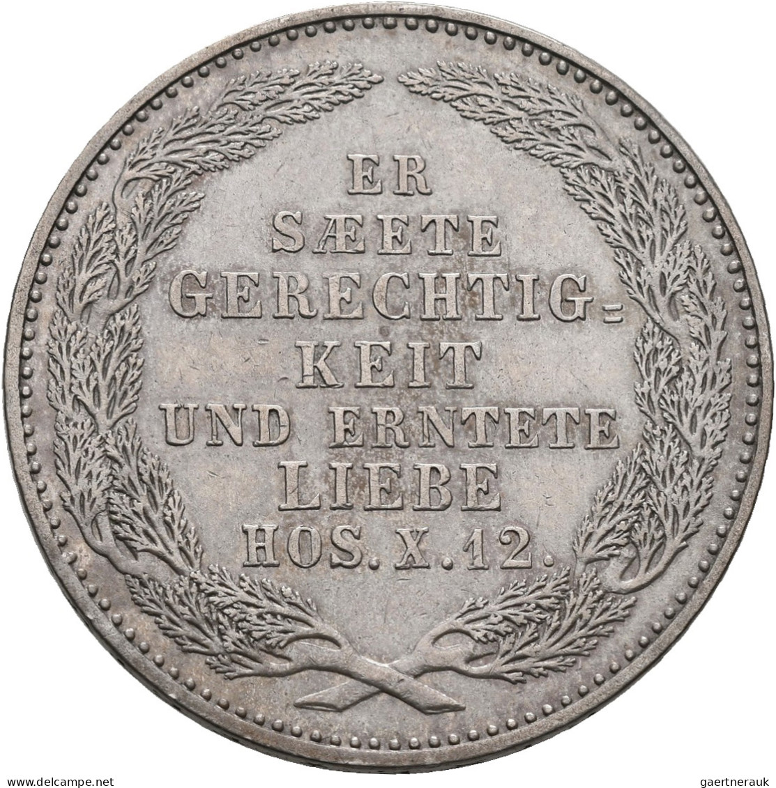 Sachsen: Friedrich August II. 1836-1854: 1/3 Taler 1854. Auf Seinen Tod. ER SÆET - Autres & Non Classés