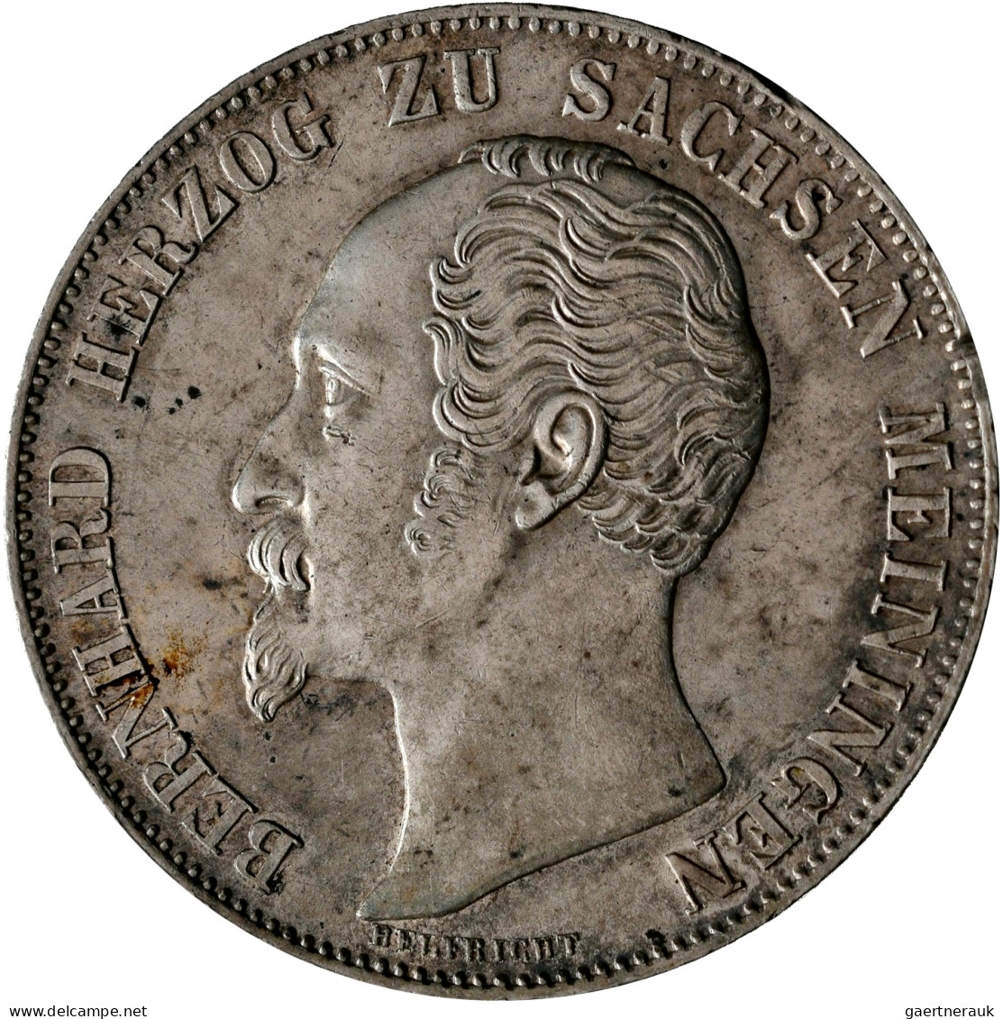 Sachsen-Meiningen: Bernhard II. Erich Freund 1803-1866: Doppelgulden 1854 (Zwey - Other & Unclassified