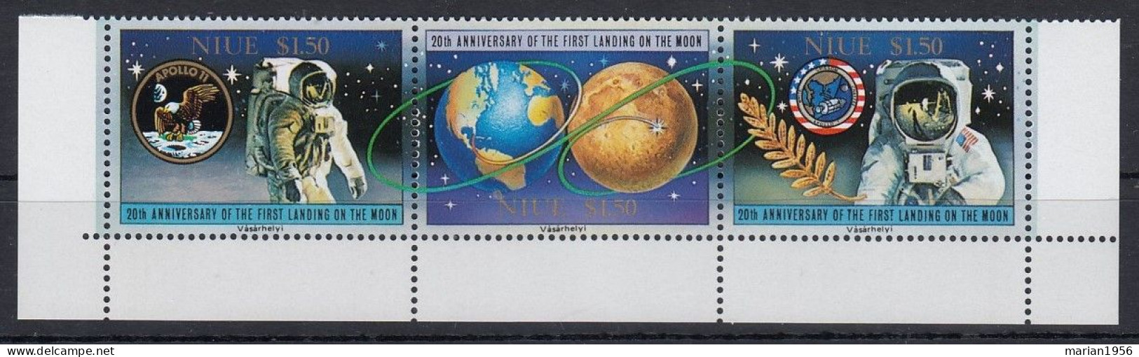 Niue 1989 - 20th ANNIV. Of The FIRST LANDING On The MOON - Mich. 20 Eur. - MNH - Sonstige & Ohne Zuordnung
