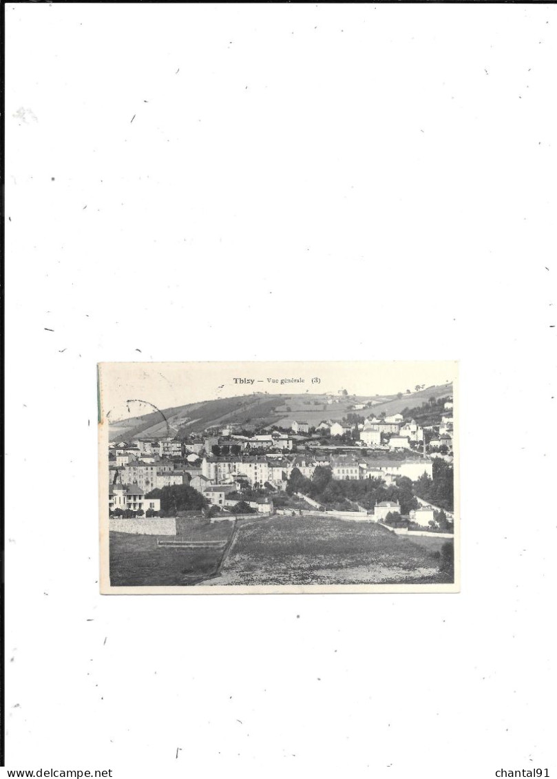 CARTE POSTALE 69 THIZY VUE GENERALE VOYAGEE - Thizy