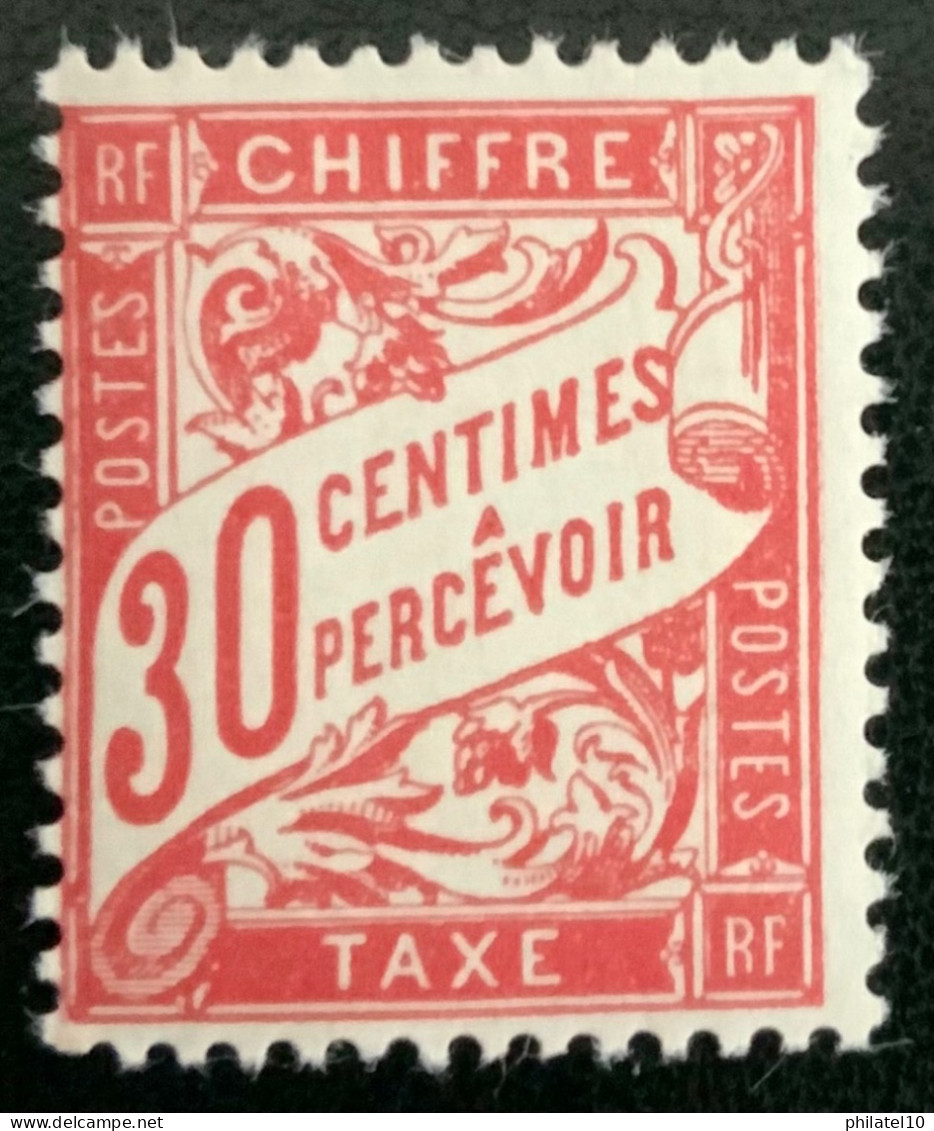 1894 FRANCE N 33 CHIFFRE TAXE À PERCEVOIR 30 CENTIMES - NEUF** - 1859-1959 Neufs