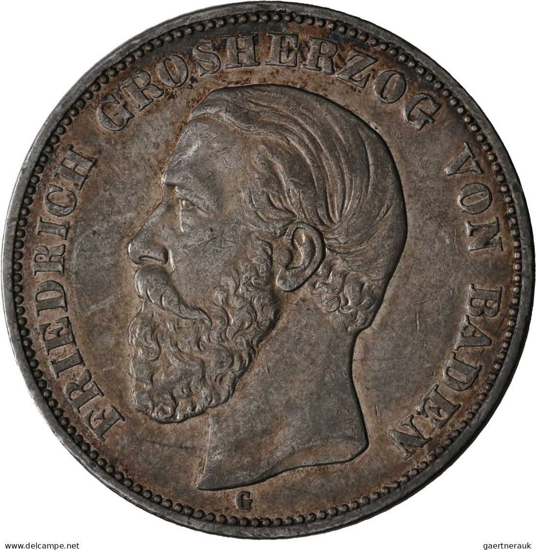 Baden: Friedrich I. 1852-1907: 5 Mark 1902 G, Jaeger 29. Feine Patina, Kleine Kr - Taler En Doppeltaler