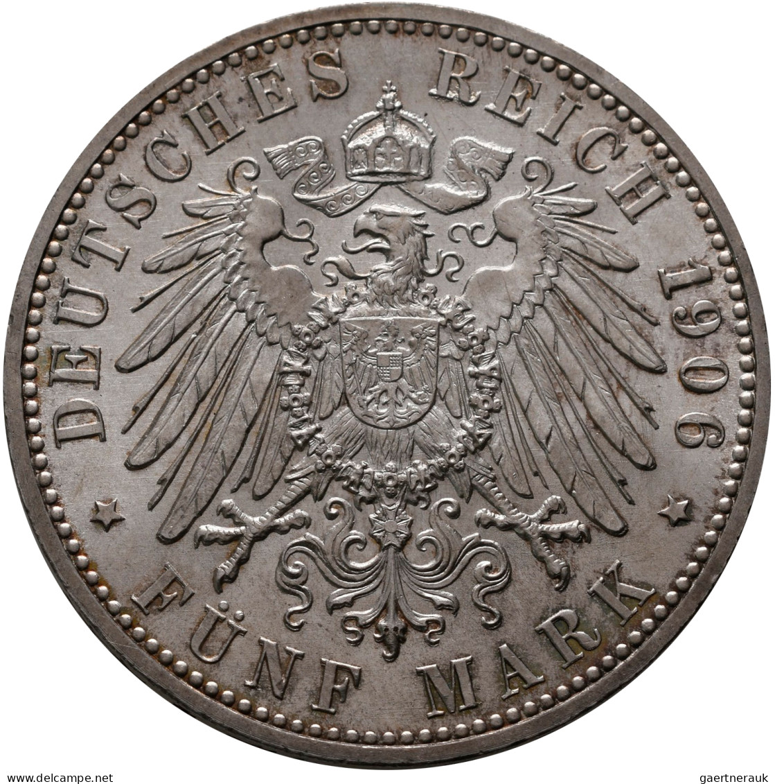 Baden: Friedrich I. 1852-1907: 2 Mark 1906, Goldene Hochzeit, Jaeger 34. Dazu 5 - Taler En Doppeltaler