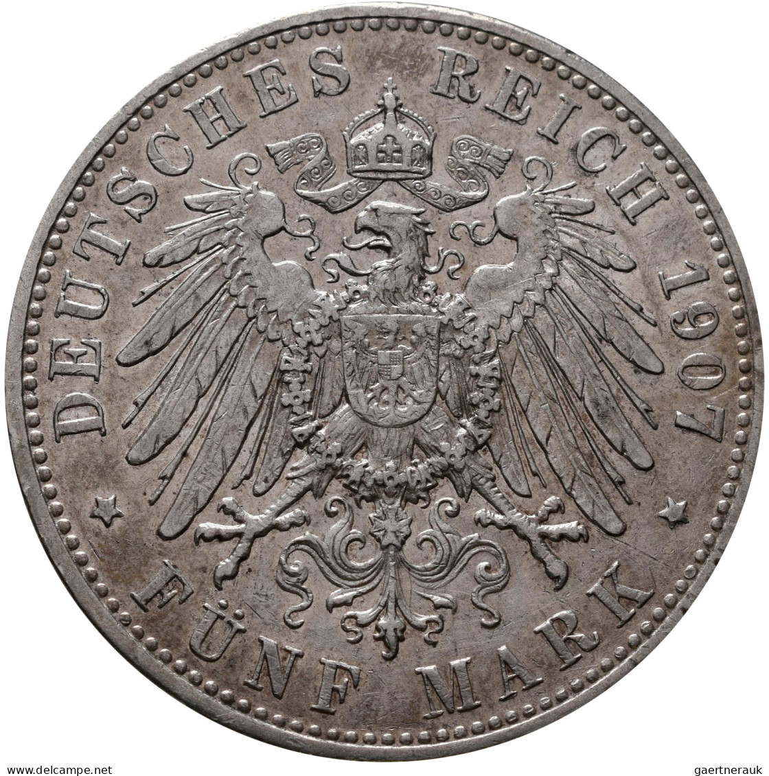 Bayern: Otto 1886-1913: 5 Mark 1907 D Und 3 Mark 1913 D, Jaeger 45, 46. Kratzer, - Taler Et Doppeltaler