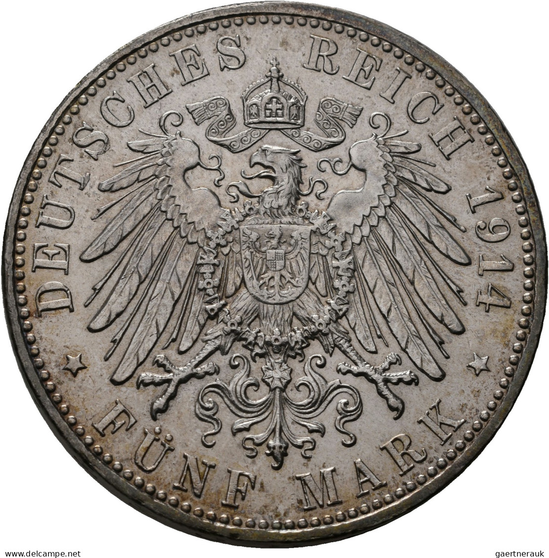 Bayern: Ludwig III. 1913-1918: Typensammlung Mit 2 Mark, 3 Mark Und 5 Mark 1914 - Taler Et Doppeltaler