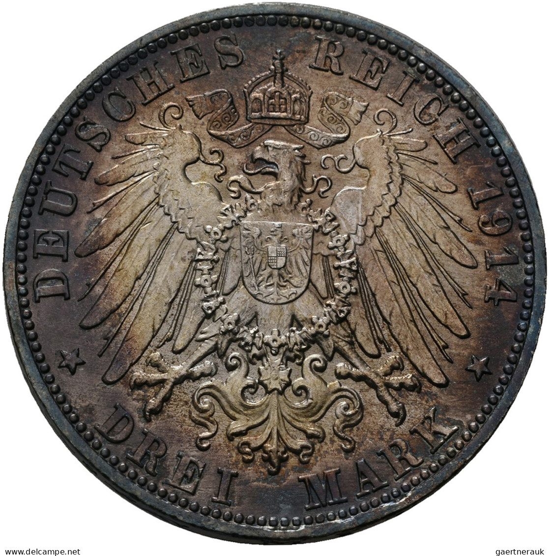 Bayern: Ludwig III. 1913-1918: Typensammlung Mit 2 Mark, 3 Mark Und 5 Mark 1914 - Taler & Doppeltaler