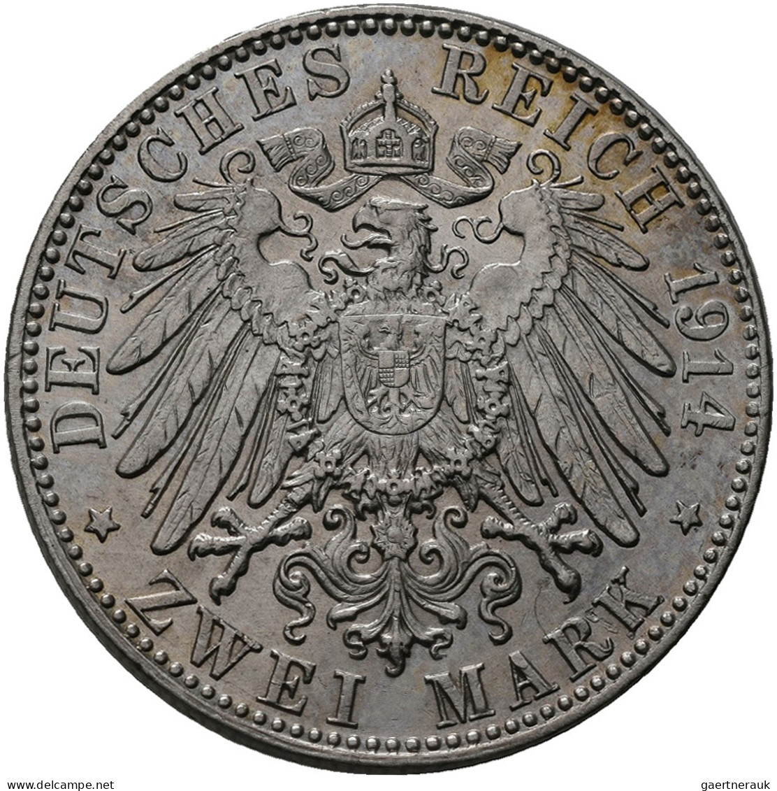 Bayern: Ludwig III. 1913-1918: Typensammlung Mit 2 Mark, 3 Mark Und 5 Mark 1914 - Taler & Doppeltaler