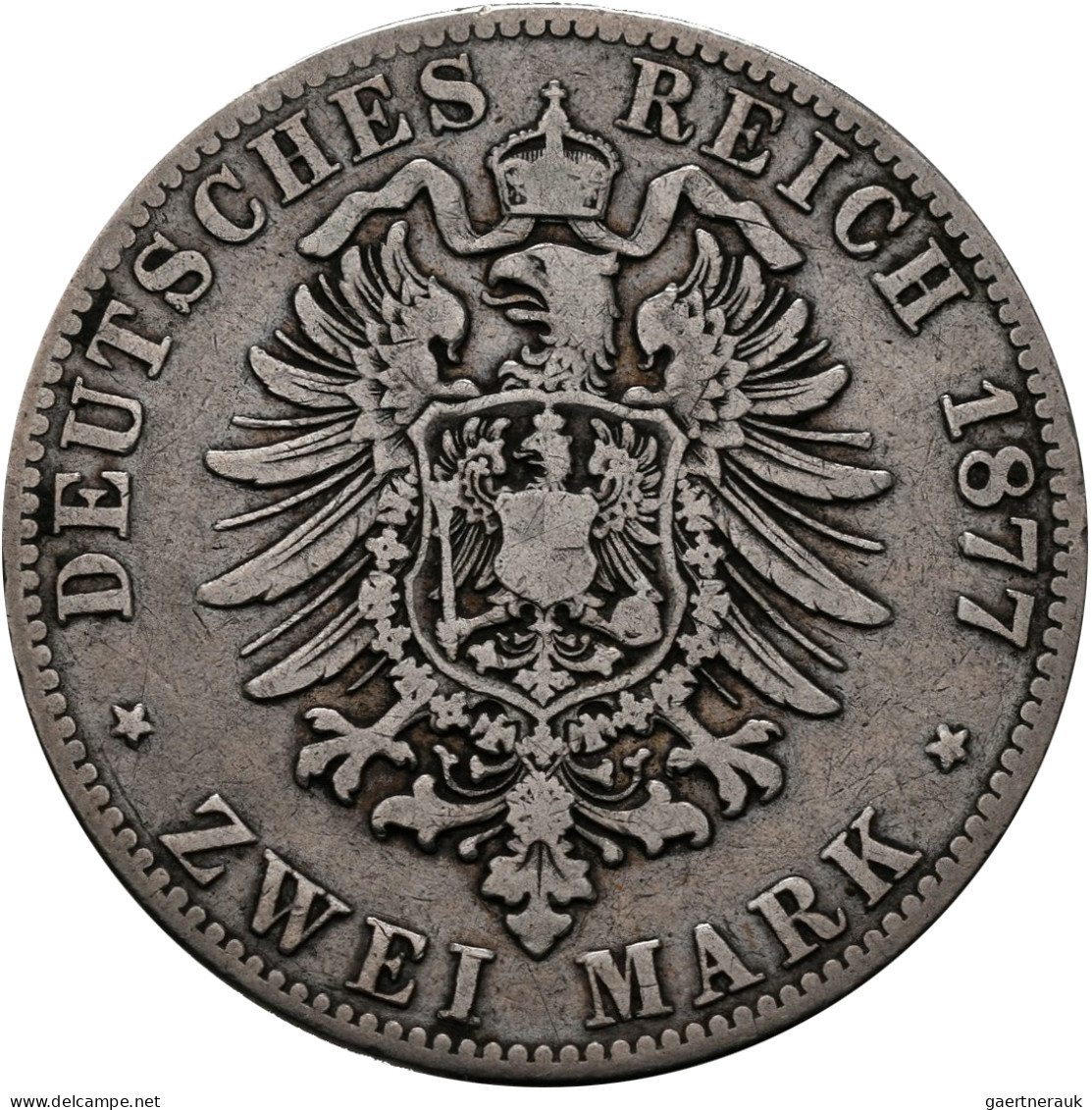 Mecklenburg-Strelitz: Friedrich Wilhelm 1860-1904: 2 Mark 1877 A, Jaeger 90, Seh - Taler & Doppeltaler