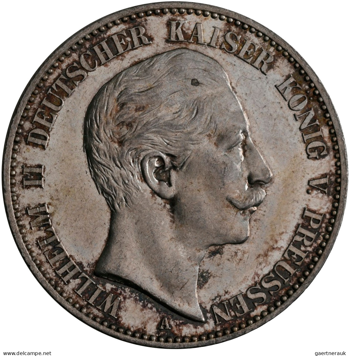 Preußen: Wilhelm II. 1888-1918: 2 Mark 1888 (kleiner Adler), Jaeger 100. Winzige - Taler En Doppeltaler