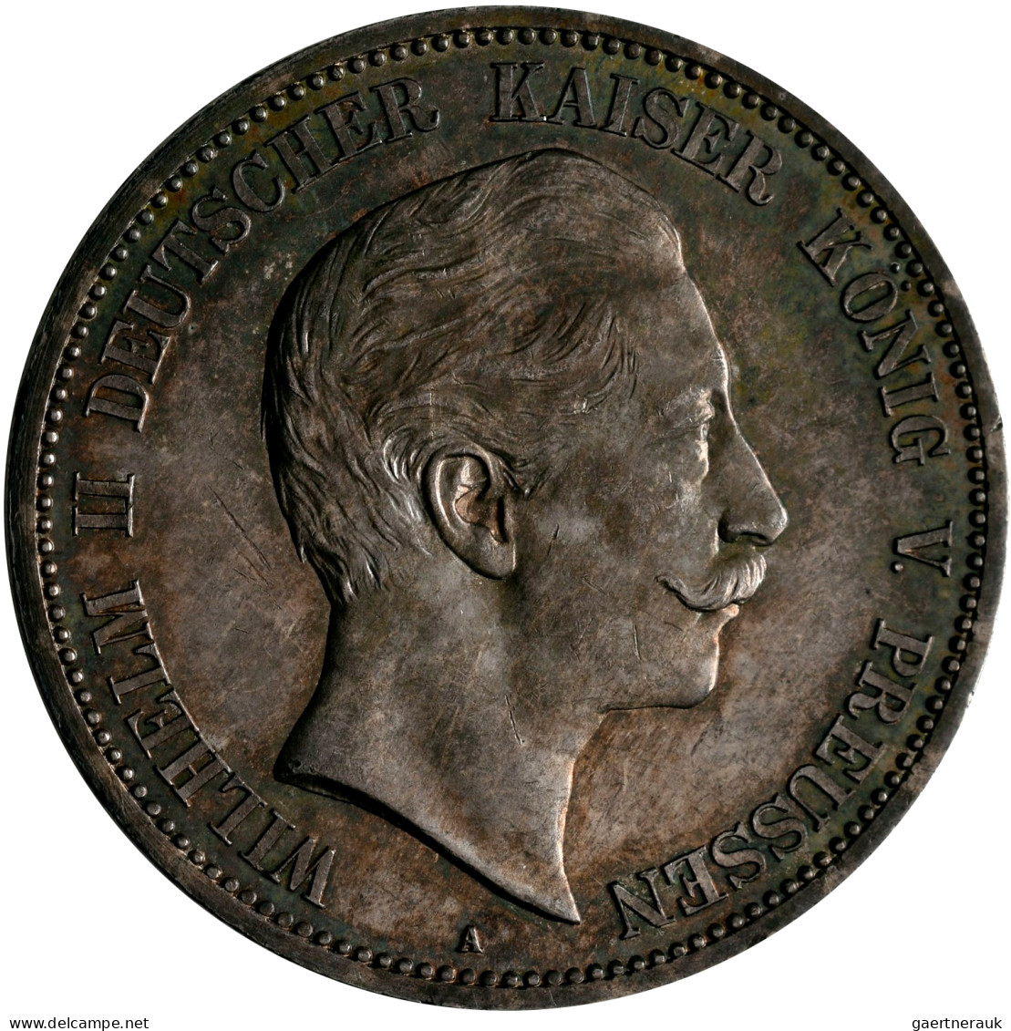 Preußen: Wilhelm II. 1888-1918: 5 Mark 1888 A (kleiner Adler), Jaeger 101. Klein - Taler Et Doppeltaler