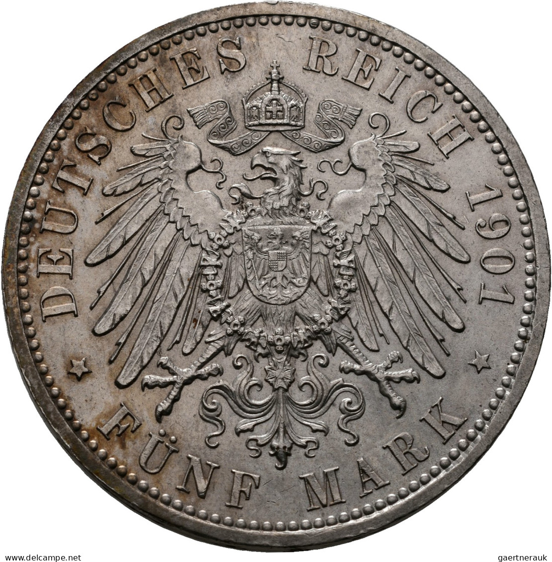 Preußen: Wilhelm II. 1888-1918: 2 Mark Und 5 Mark 1901, 200-Jahr-Feier Preußen, - Taler En Doppeltaler