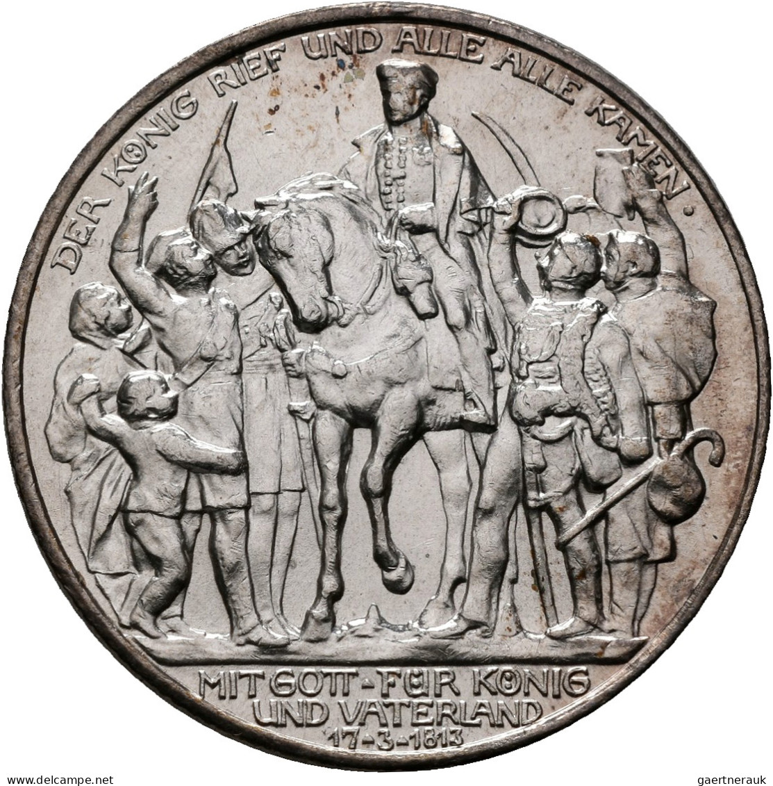 Preußen: Wilhelm II. 1888-1918: 2 Mark Und 3 Mark 1913 (J. 109 + J. 110), 100-Ja - Taler & Doppeltaler