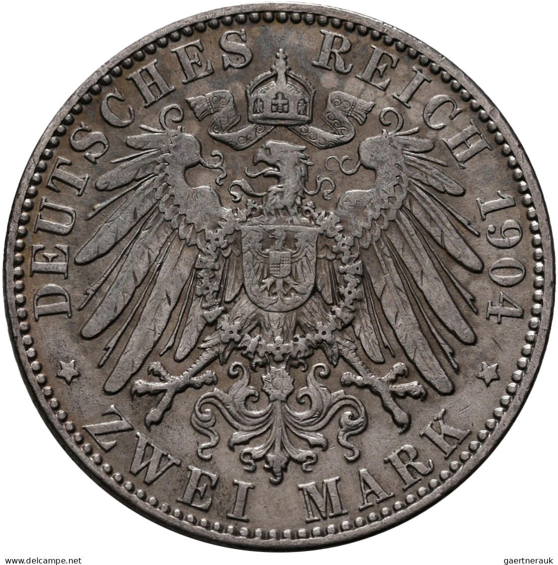 Sachsen: Georg 1902-1904: 2 Mark 1904 E (J. 129) + 5 Mark 1903 E (J. 130). Beide - Taler & Doppeltaler