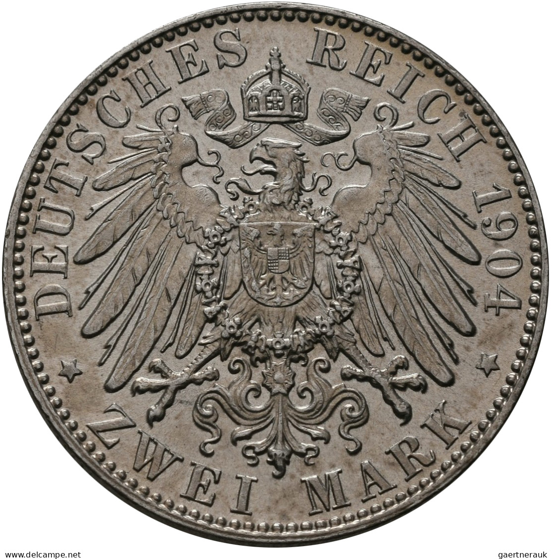 Sachsen: Georg 1902-1904: 2 Mark 1904 E, Auf Seinen Tod, Jaeger 132. Hübsche Tön - Taler & Doppeltaler