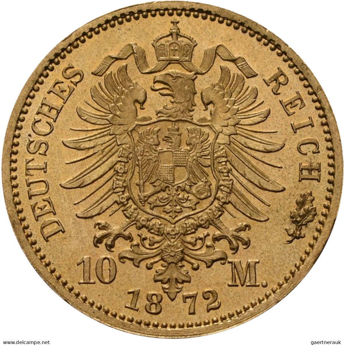 Preußen - Anlagegold: Wilhelm I. 1861-1888: 10 Mark 1872 A, Jaeger 242. 3,97 G, - 5, 10 & 20 Mark Goud