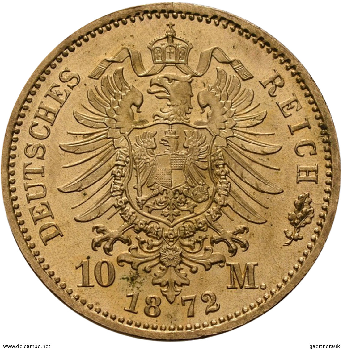 Preußen - Anlagegold: Wilhelm I. 1861-1888: 10 Mark 1872 A, Jaeger 242. 3,98 G, - 5, 10 & 20 Mark Or
