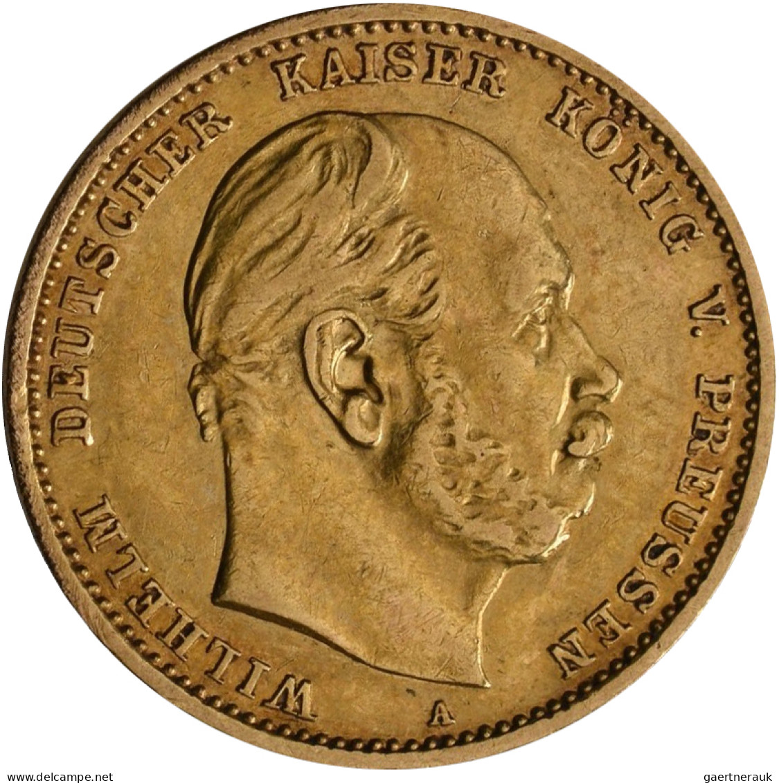 Preußen - Anlagegold: Wilhelm I. 1861-1888: 10 Mark 1879 A, Jaeger 245. 3,95 G, - 5, 10 & 20 Mark Gold