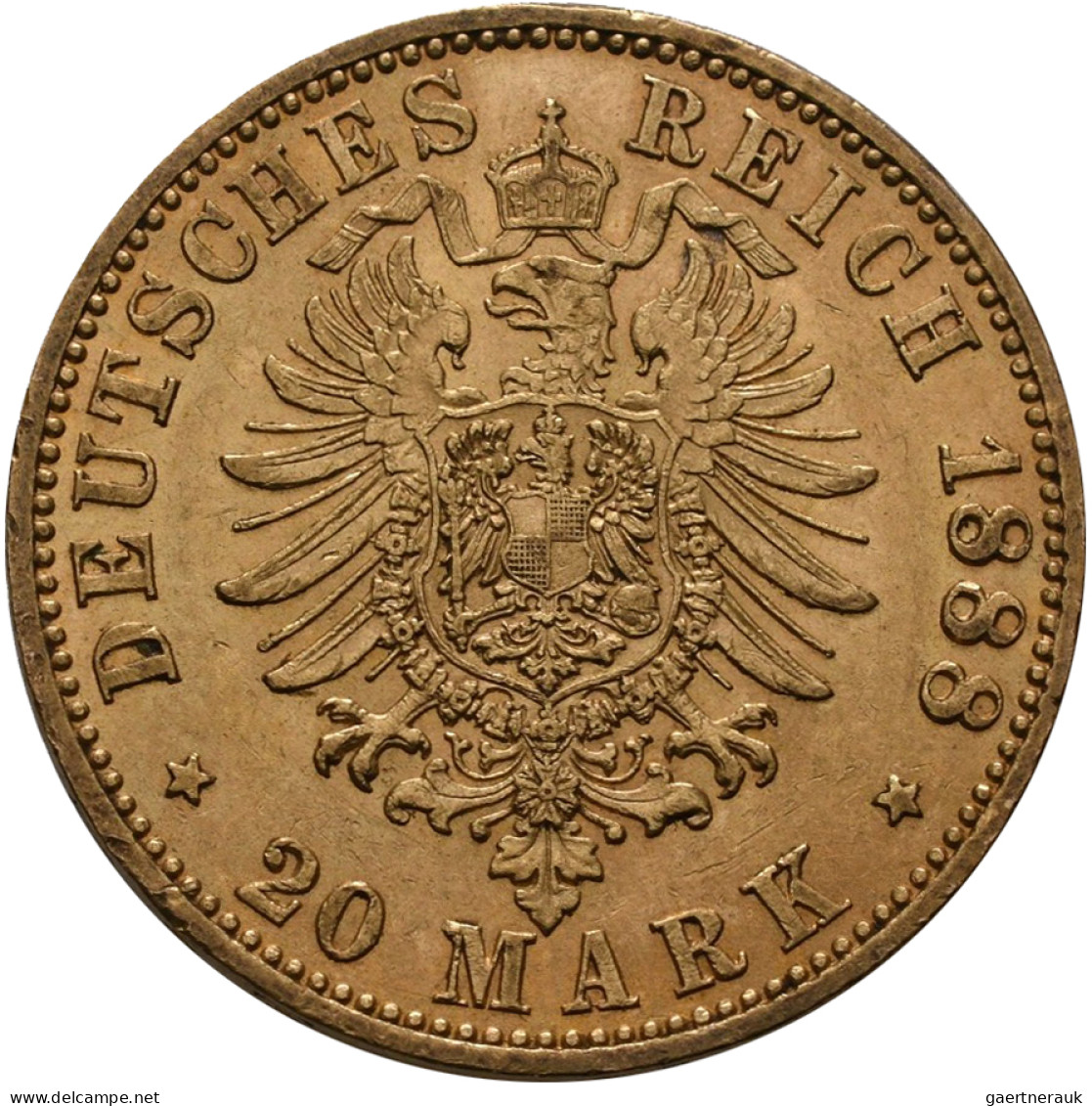 Preußen - Anlagegold: Friedrich III. 1888: 20 Mark 1888 A, Jaeger 248. 7,94 G, 9 - 5, 10 & 20 Mark Or