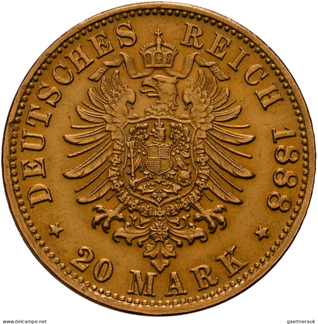 Preußen - Anlagegold: Friedrich III. 1888: 20 Mark 1888 A, Jaeger 248. Dabei Noc - 5, 10 & 20 Mark Or