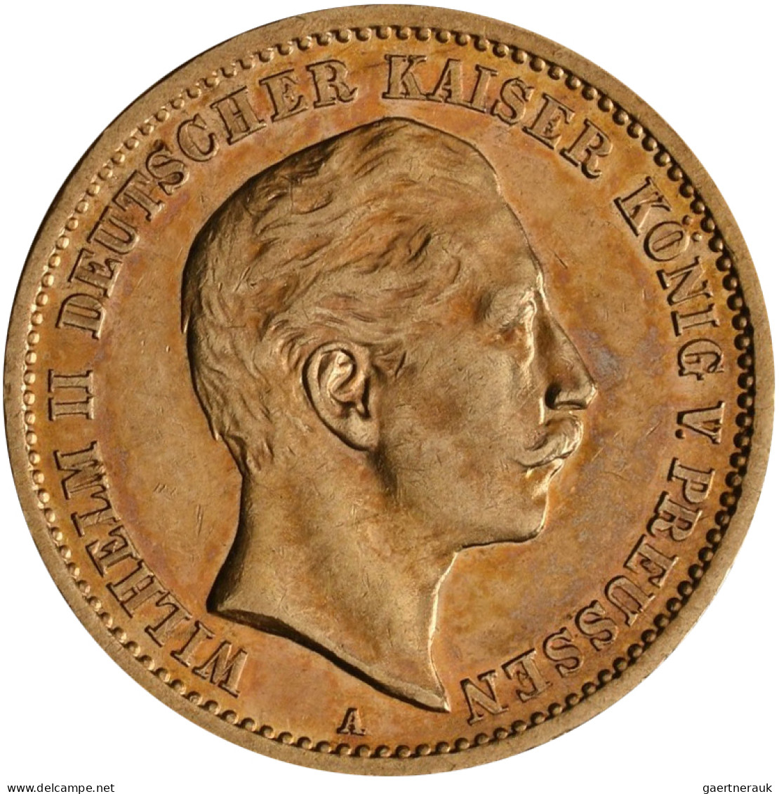 Preußen - Anlagegold: Wilhelm II. 1888-1918: 10 Mark 1907 A. Jaeger 251. 3,96 G, - 5, 10 & 20 Mark Or