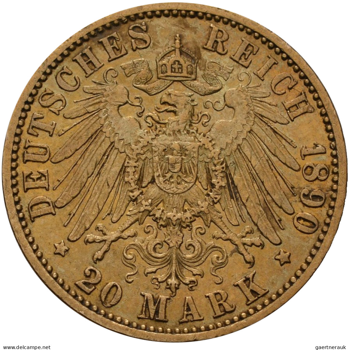 Preußen - Anlagegold: Wilhelm II. 1888-1918: 20 Mark 1890 A, Jaeger 252. 7,94 G, - 5, 10 & 20 Mark Or