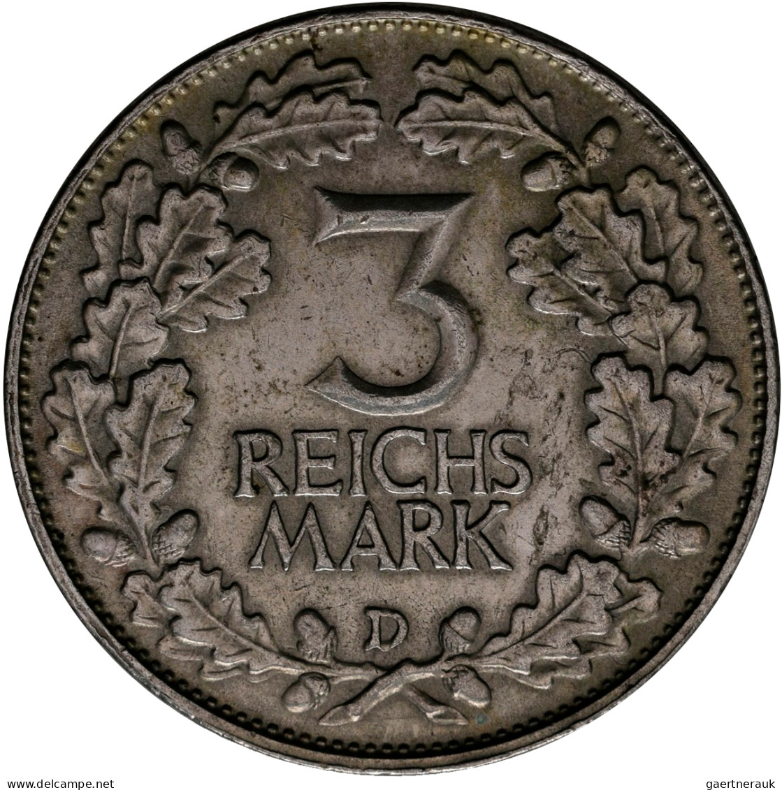 Weimarer Republik: 3 Reichsmark 1925 D, 1000 Jahrfeier Rheinlande, Jaeger 321. K - Sonstige & Ohne Zuordnung