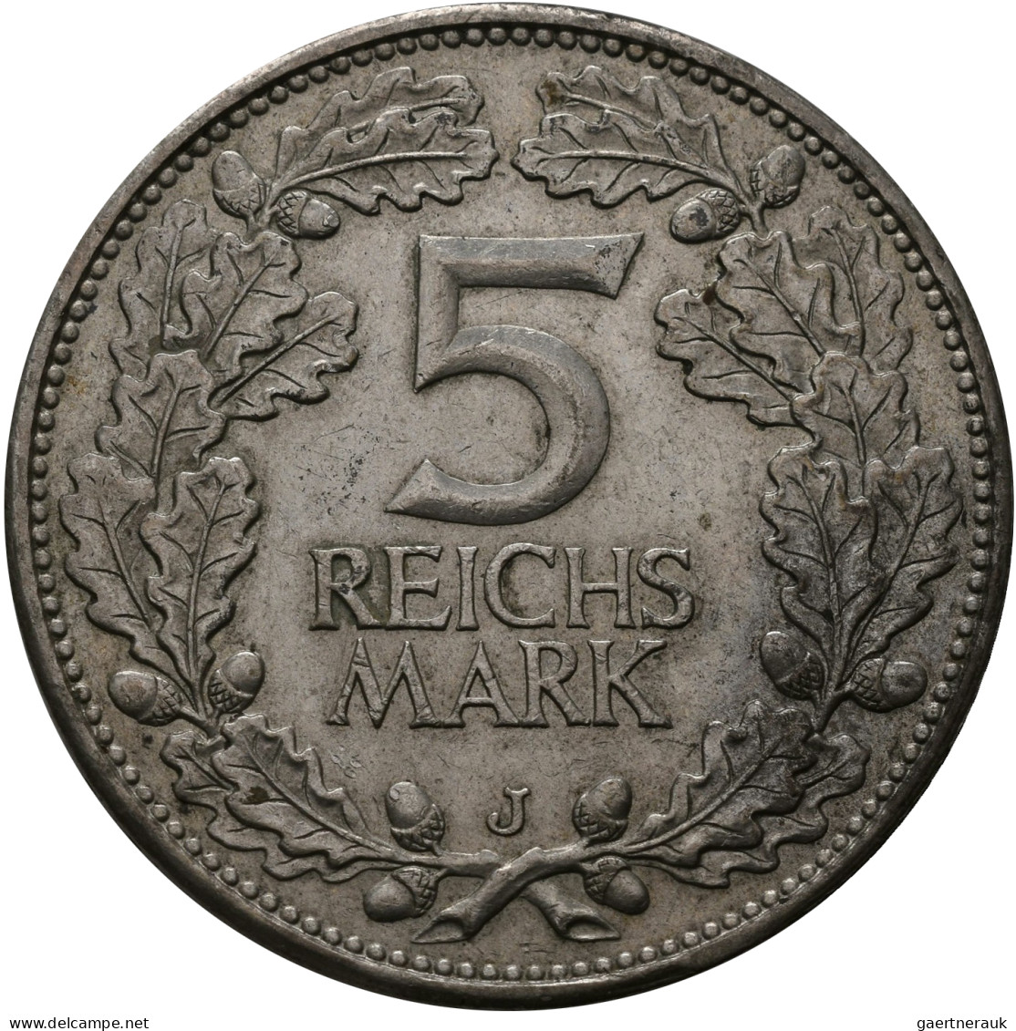 Weimarer Republik: 5 Reichsmark 1925 J, Rheinlande, Jaeger 322. Kratzer Und Rand - Sonstige & Ohne Zuordnung