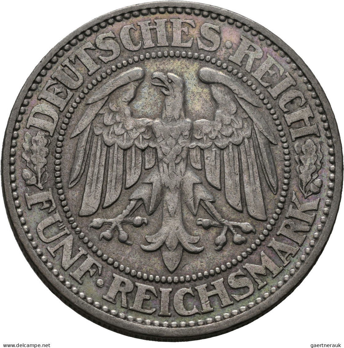 Weimarer Republik: 5 Reichsmark 1928 A, Eichbaum, Jaeger 331. Sehr Schön. - Otros & Sin Clasificación