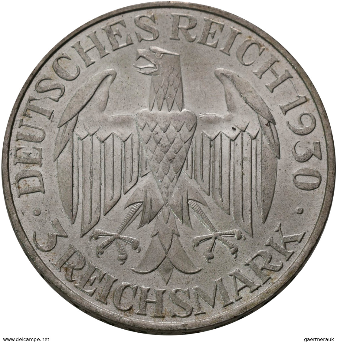 Weimarer Republik: 3 Reichsmark 1930 A, Graf Zeppelin, Weltflug 1929. Jaeger 342 - Autres & Non Classés