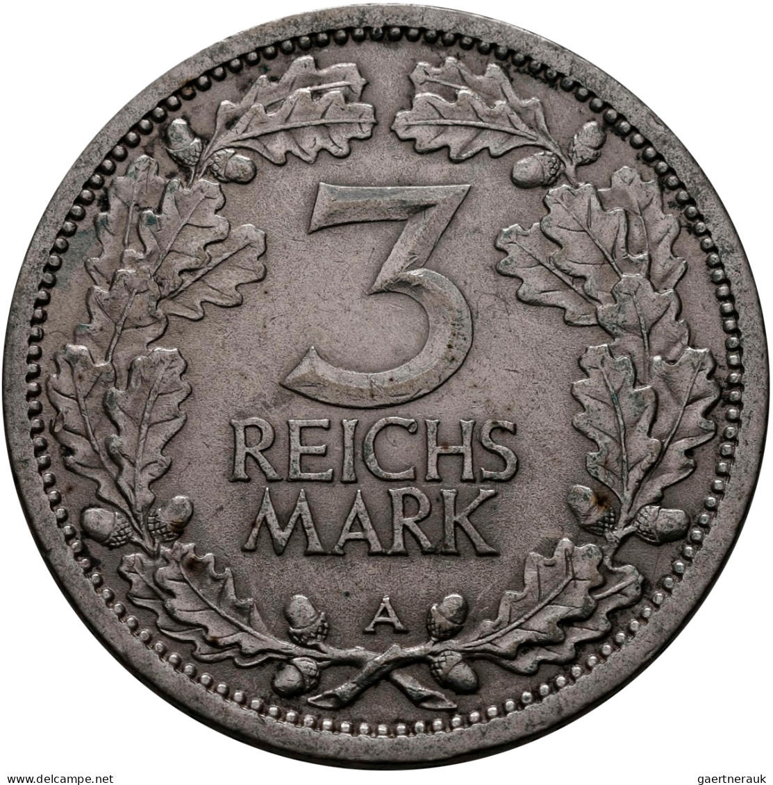 Weimarer Republik: 3 Reichsmark 1931 A, Kursmünze, Jaeger 349. Kleine Kratzer, V - Andere & Zonder Classificatie