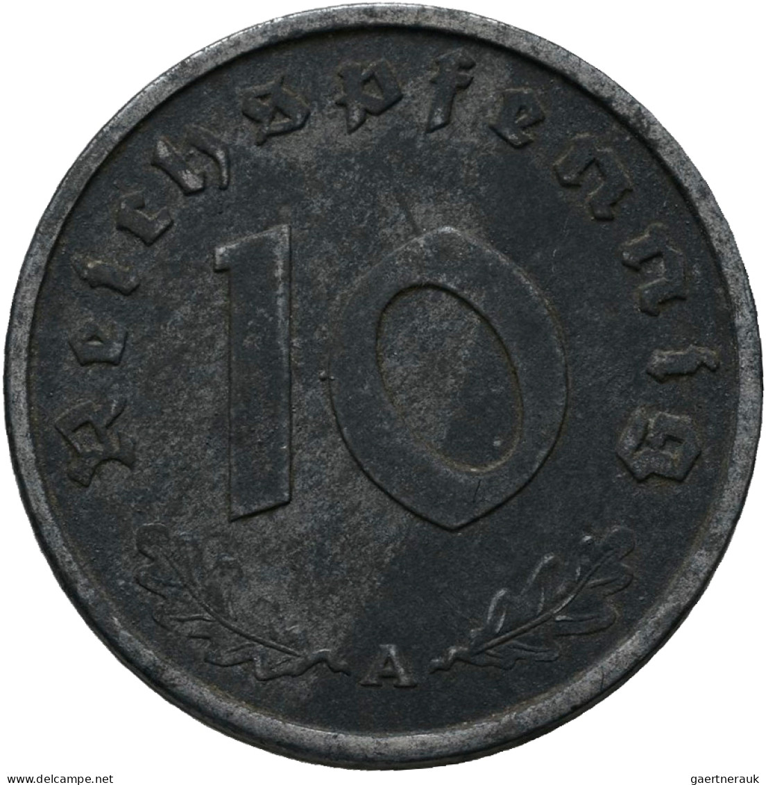 Drittes Reich: 10 Reichspfennig 1945 A Mit HK (J. 371) In Sehr Schön, Sowie 10 R - Andere & Zonder Classificatie