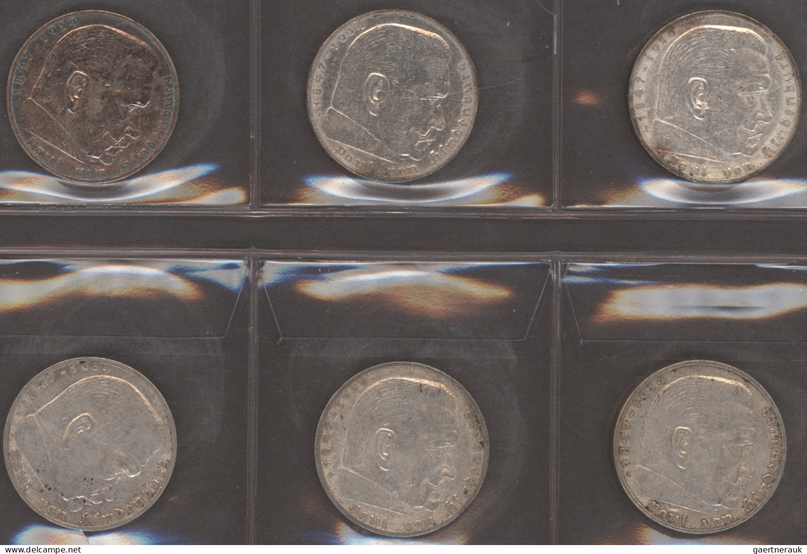 Drittes Reich: Lot Von 25 X 5 Reichsmark Und 15 X 2 Reichsmark 1934 - 1939. Dabe - Other & Unclassified