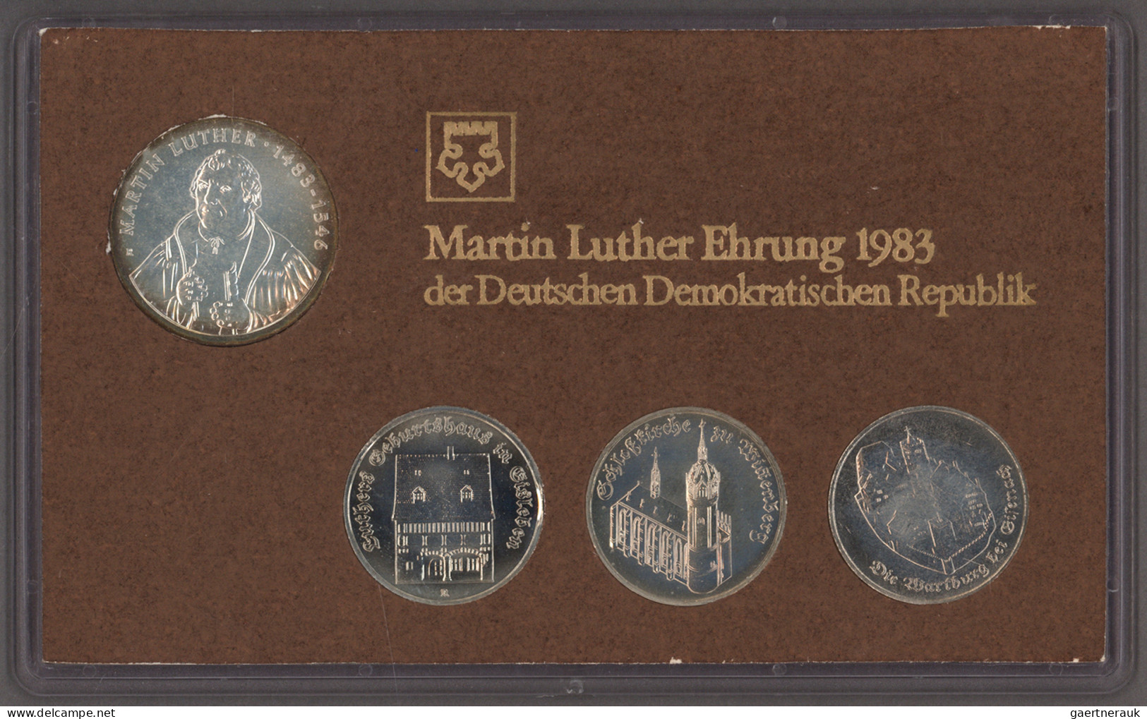 DDR: Themensatz 1983 Martin Luther-Ehrung Der DDR; 20 Mark 1983 Luther. 5 Mark 1 - Sonstige & Ohne Zuordnung