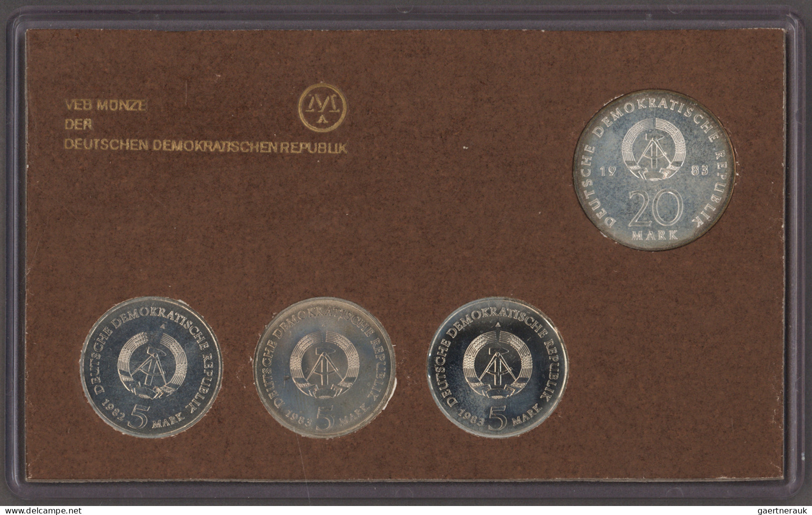 DDR: Themensatz 1983 Martin Luther-Ehrung Der DDR; 20 Mark 1983 Luther. 5 Mark 1 - Other & Unclassified