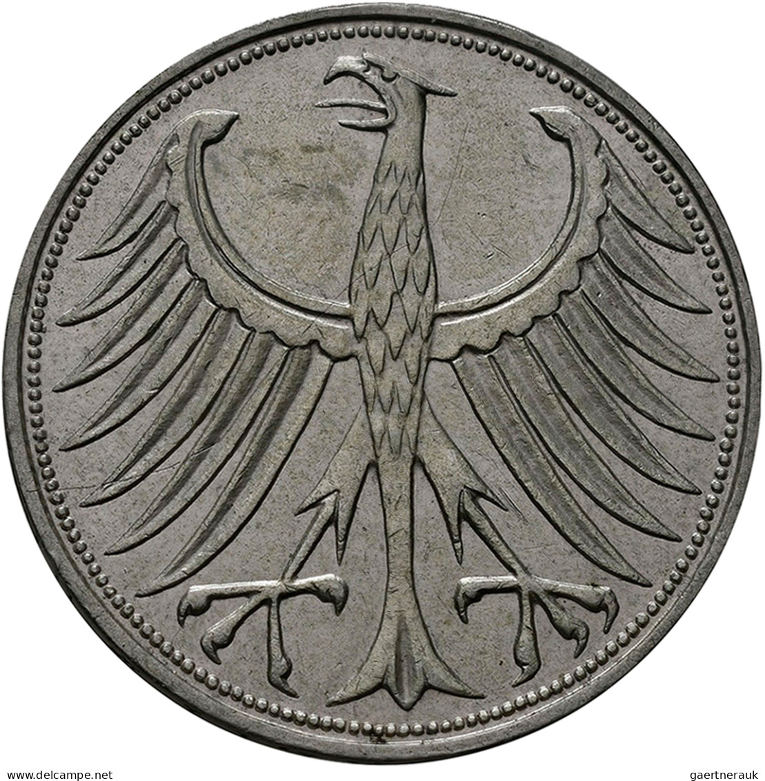 Bundesrepublik Deutschland 1948-2001: 73 X 5 DM Kursmünzen Silberadler (J. 387), - Otros & Sin Clasificación
