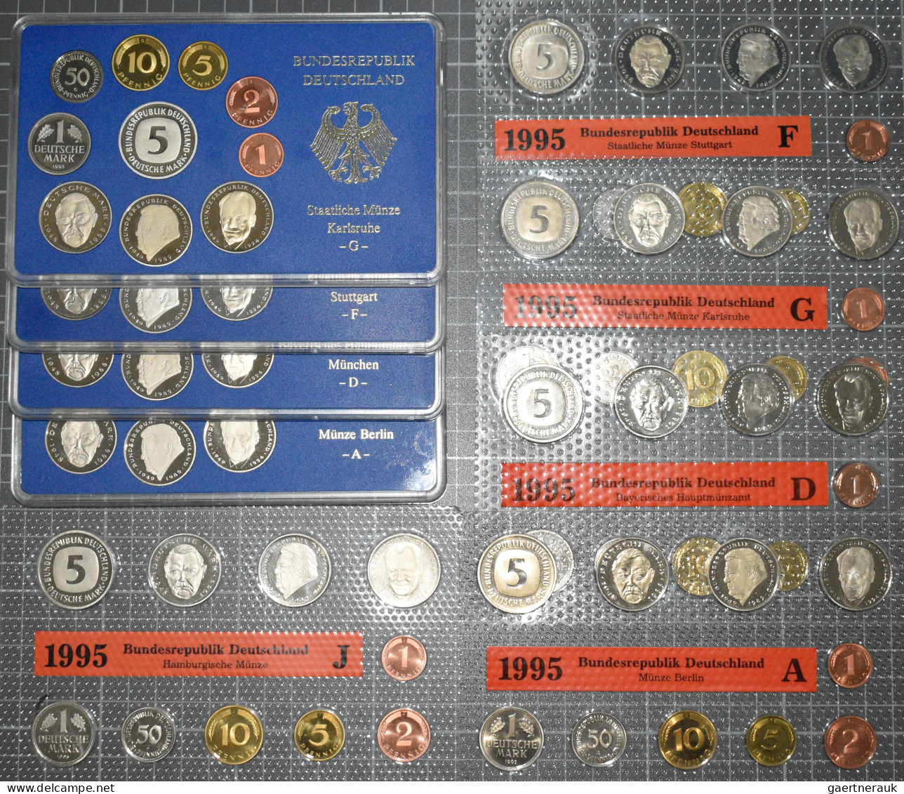 Bundesrepublik Deutschland 1948-2001: Kursmünzensatz (KMS) 1995 In Stempelglanz, - Autres & Non Classés