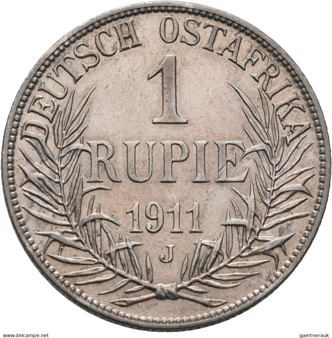 Deutsch-Ostafrika: Wilhelm II. 1888-1918: 1 Rupie 1911 J, Jaeger 722. Kleine Kra - Afrique Orientale Allemande