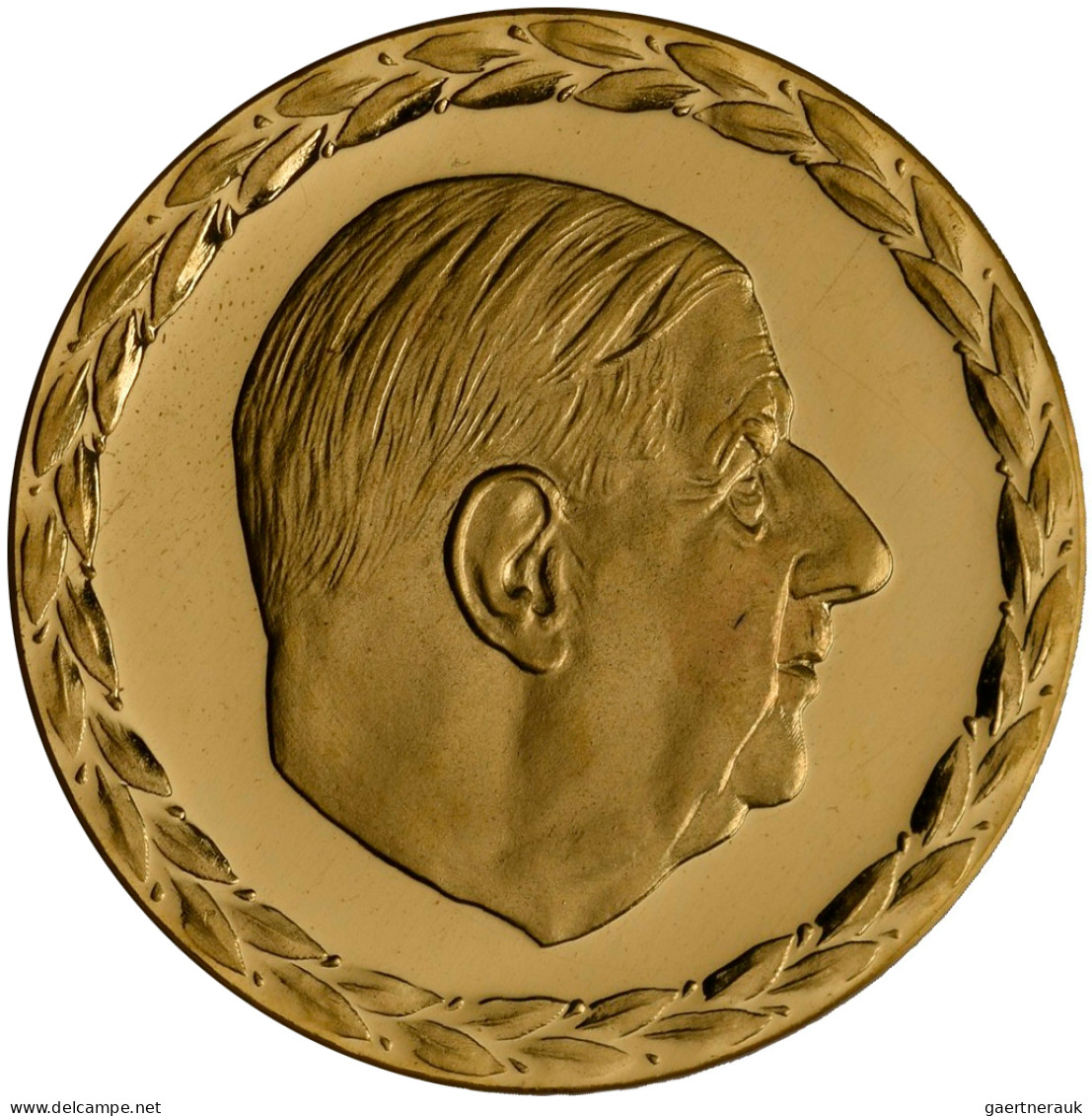 Medaillen Alle Welt: Frankreich: Goldmedaille 1970, Auf Charles De Gaulle 1890-1 - Non Classificati