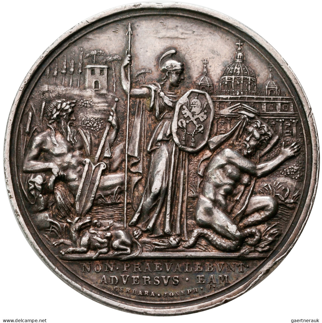 Medaillen Alle Welt: Italien-Kirchenstaat, Gregor XVI. 1831-1846:Silbermedaille - Unclassified