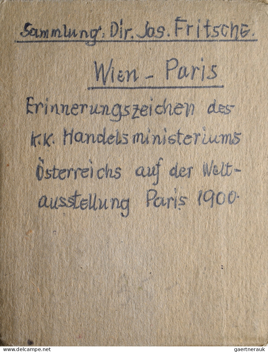 Medaillen Alle Welt: Österreich: Bronzeplakette 1900 Von Stefan Schwartz, Auf Di - Sin Clasificación