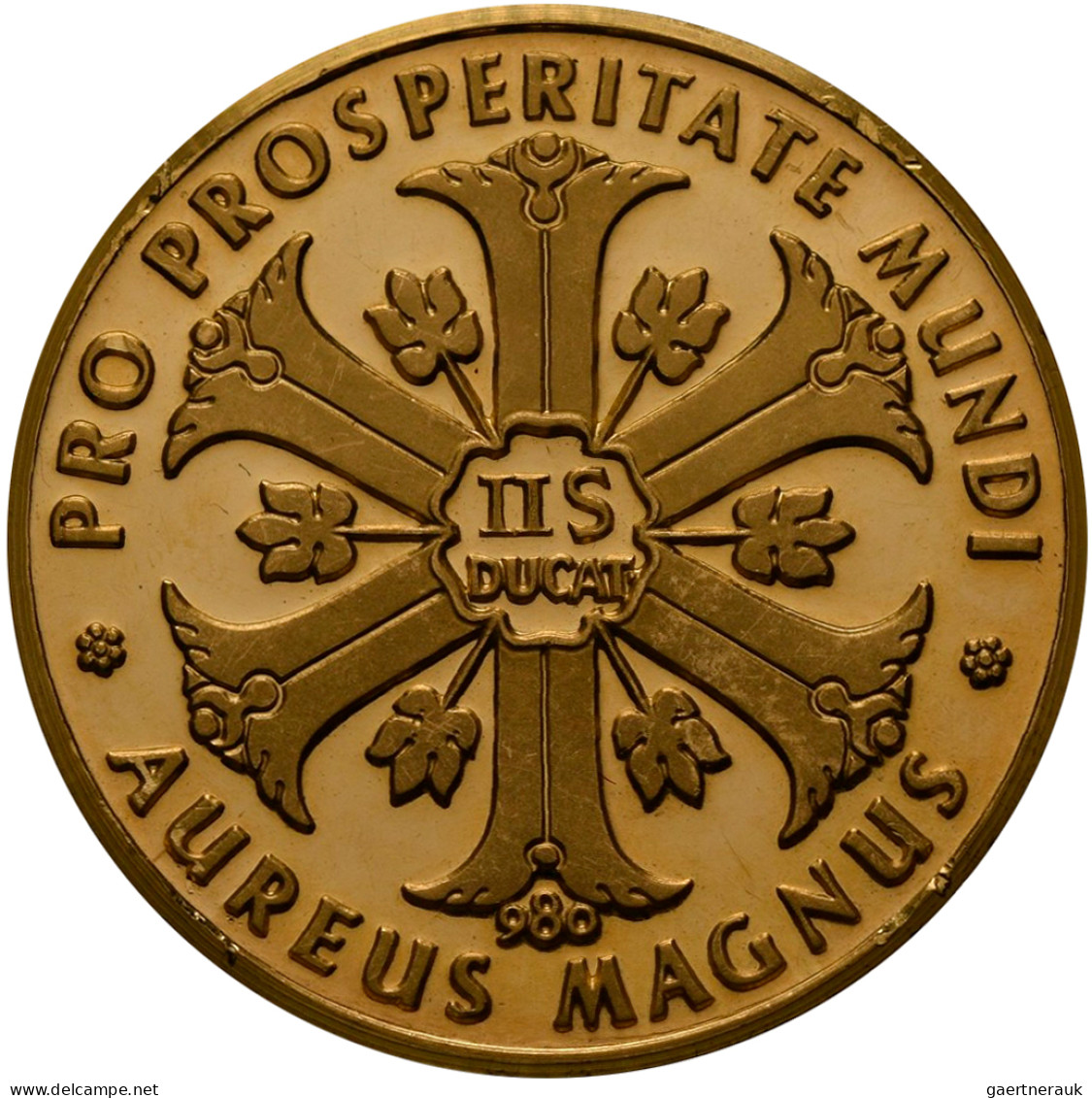 Medaillen Alle Welt: Österreich: Goldmedaille 1957, Auf Kaiserin Maria Theresia - Non Classés