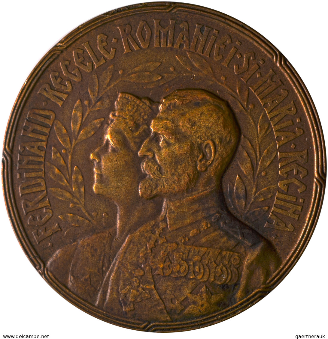 Medaillen Alle Welt: Rumänien, Ferdinand I. 1914-1927: Bronzemedaille 1922 Von C - Zonder Classificatie