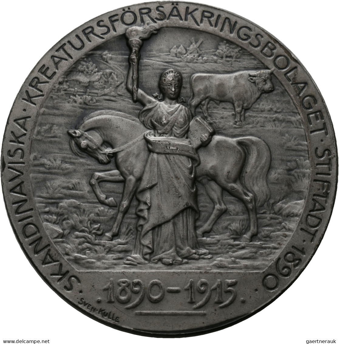Medaillen Alle Welt: Schweden: Silbermedaille 1915 Von Sven Kulle, Auf Das 25jäh - Ohne Zuordnung