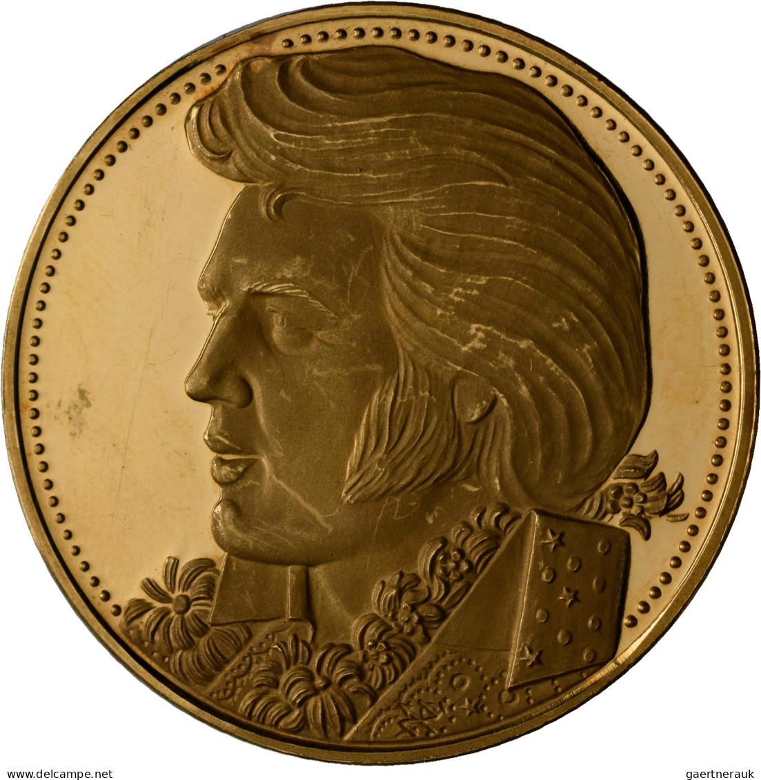 Medaillen Deutschland - Personen: Presley, Elvis 1935-1977: Goldmedaille O. J, I - Sonstige & Ohne Zuordnung