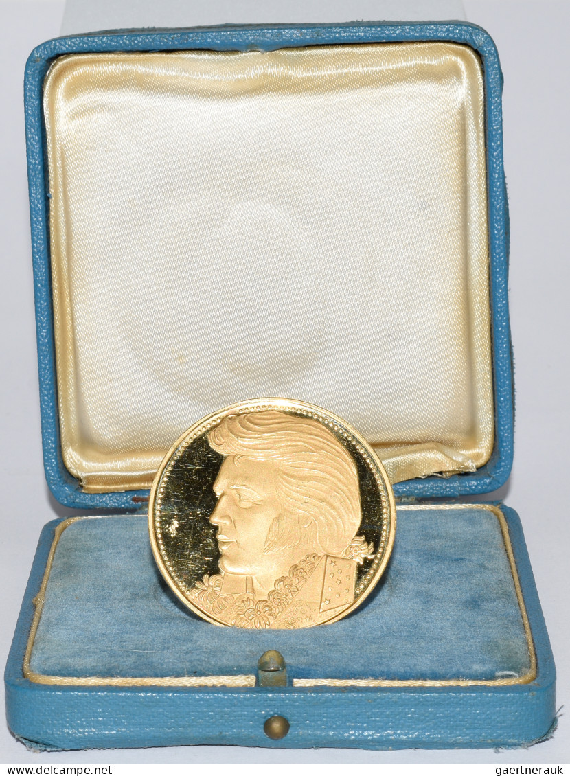 Medaillen Deutschland - Personen: Presley, Elvis 1935-1977: Goldmedaille O. J, I - Other & Unclassified