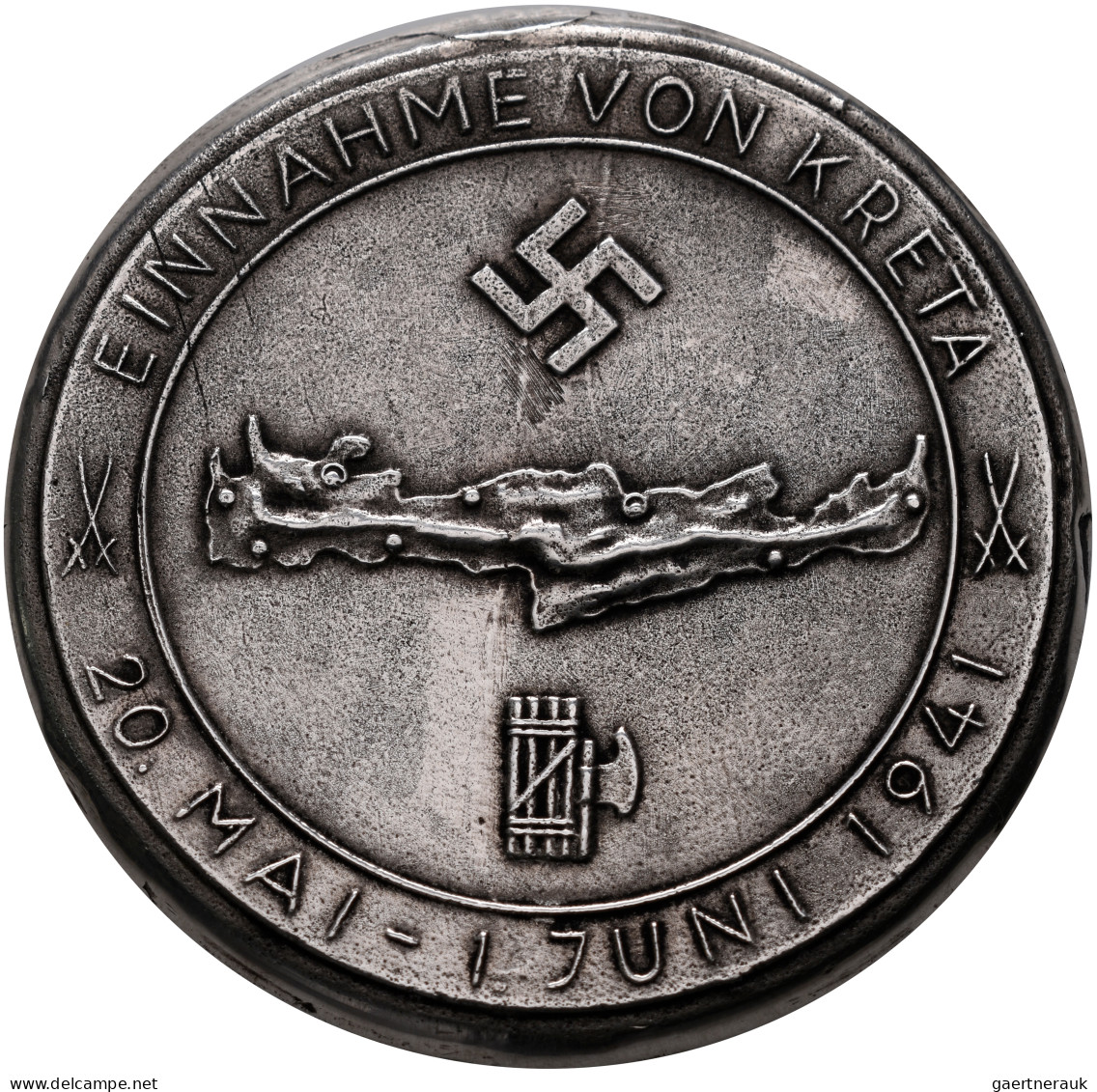 Medaillen Deutschland - Geographisch: Drittes Reich 1933-1945: Silber-Gußmedaill - Autres & Non Classés