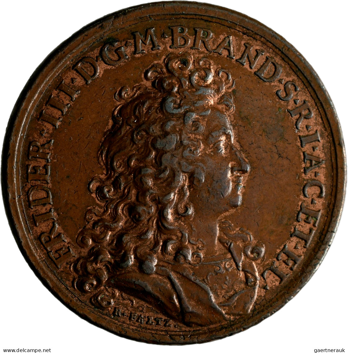 Medaillen Deutschland - Geographisch: Halle/Saale: Bronzemedaille 1694 Von R. Fa - Other & Unclassified