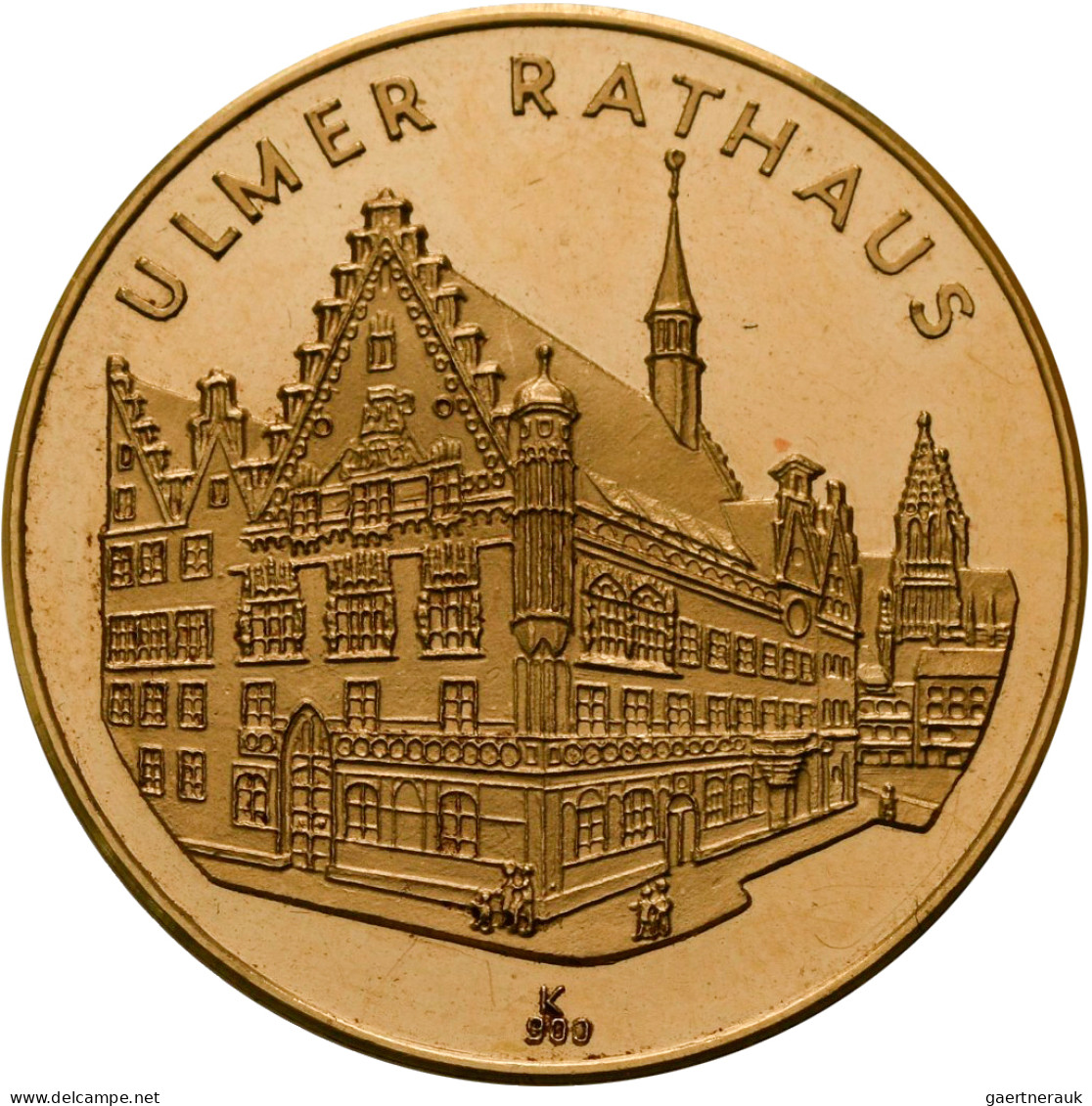 Medaillen Deutschland - Geographisch: Ulm: Goldmedaille, Ca. 10 G, Gestempelt Mi - Altri & Non Classificati