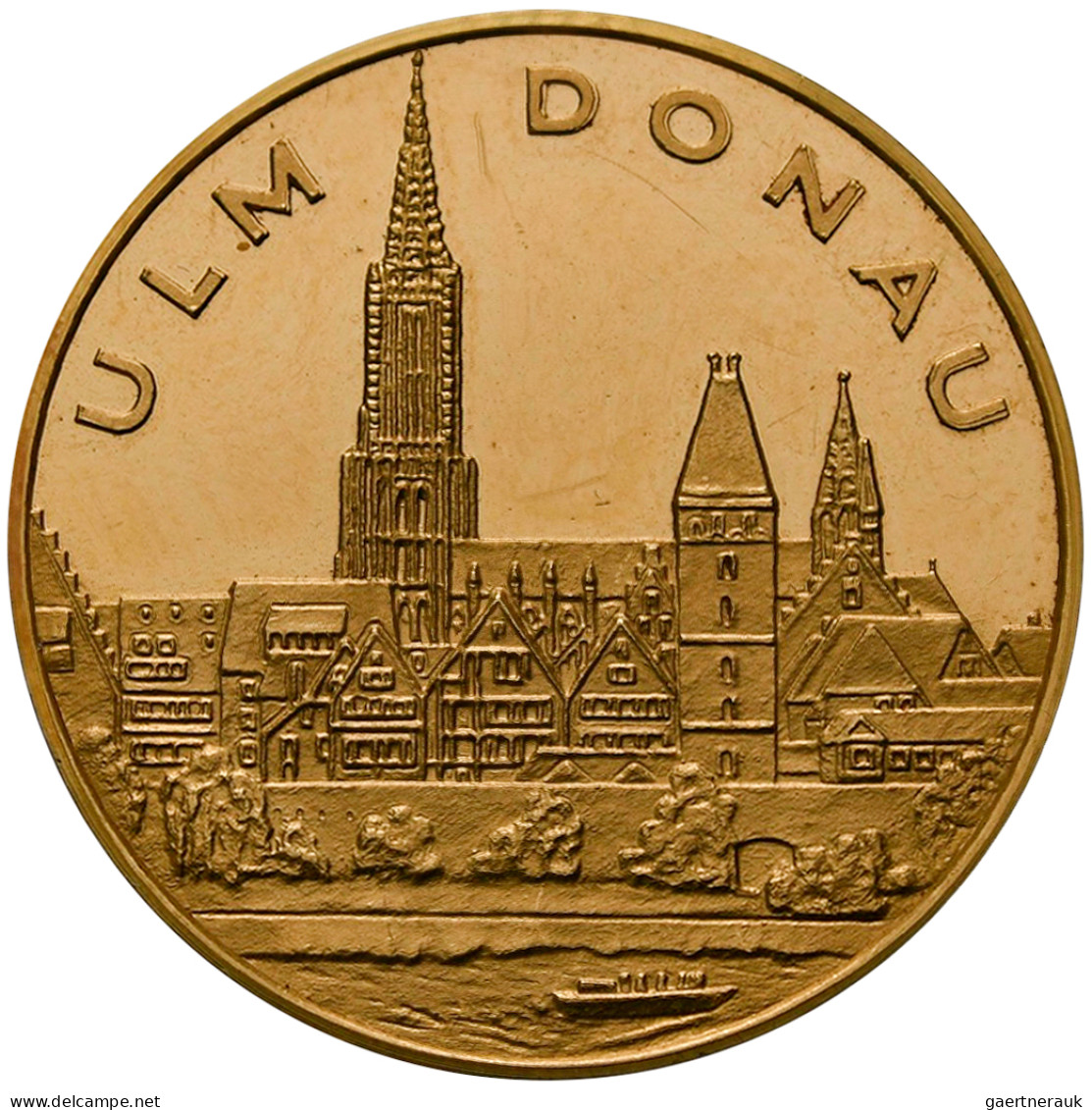 Medaillen Deutschland - Geographisch: Ulm: Goldmedaille, Ca. 10 G, Gestempelt Mi - Andere & Zonder Classificatie