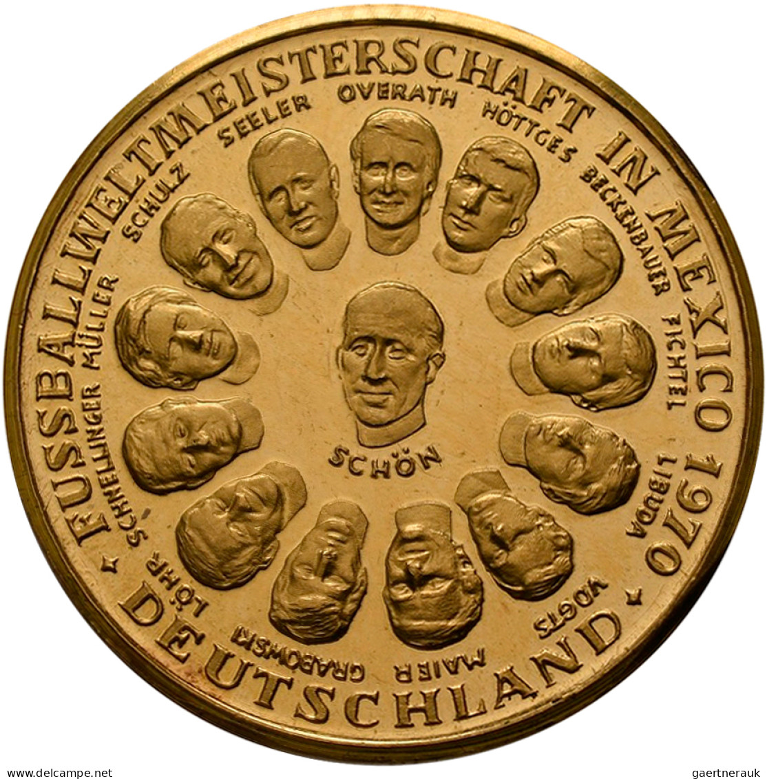 Medaillen Deutschland - Sonstige: Fußball WM 1970 In Mexico: Goldmedaille O. J.; - Other